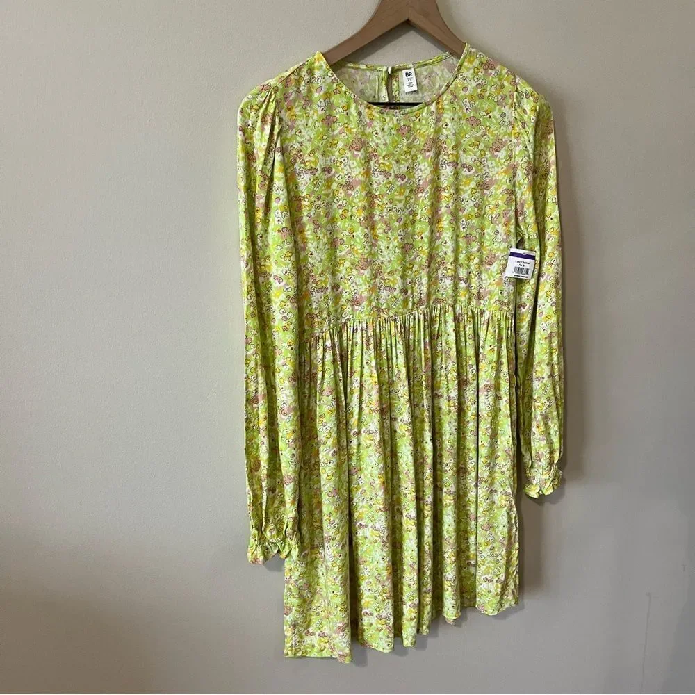 BP Print Long Sleeve Dress
